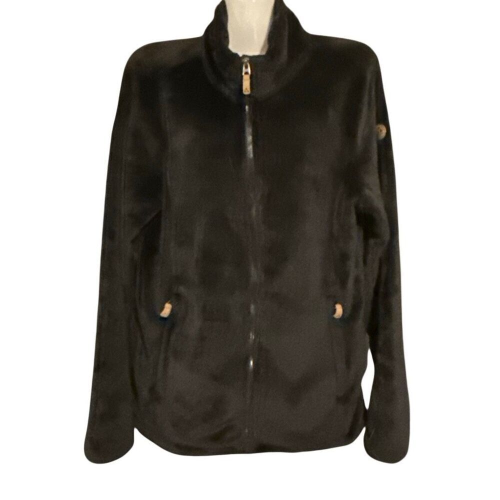 Gerry Black Zip-Up Fleece Jacket – Size M/M